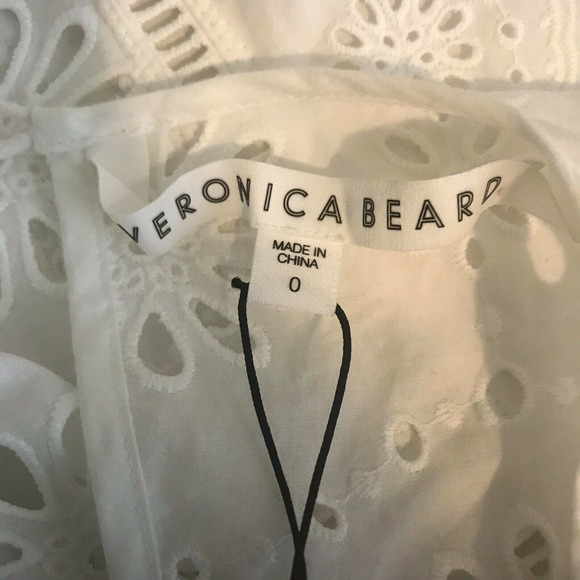 Veronica Beard Gale Blouse White Embroidery White - Picture 7 of 9